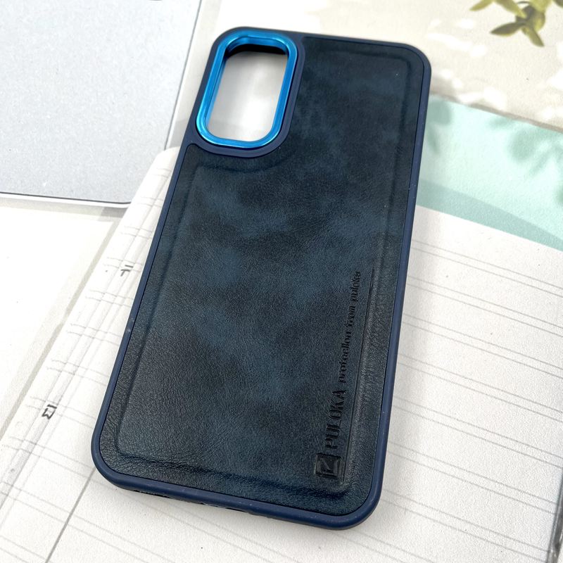 قاب گوشی Galaxy A34 سامسونگ چرم Puloka Design اورجینال داخل پارچه ای لنز Metal سرمه ای کد 599829 - Image 2