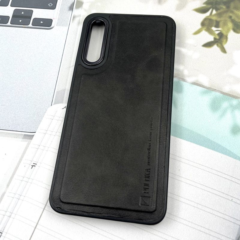 قاب گوشی Galaxy A30S / Galaxy A50S / Galaxy A50 سامسونگ چرم Puloka Design اورجینال داخل پارچه ای لنز Metal مشکی کد 605967 - Image 2