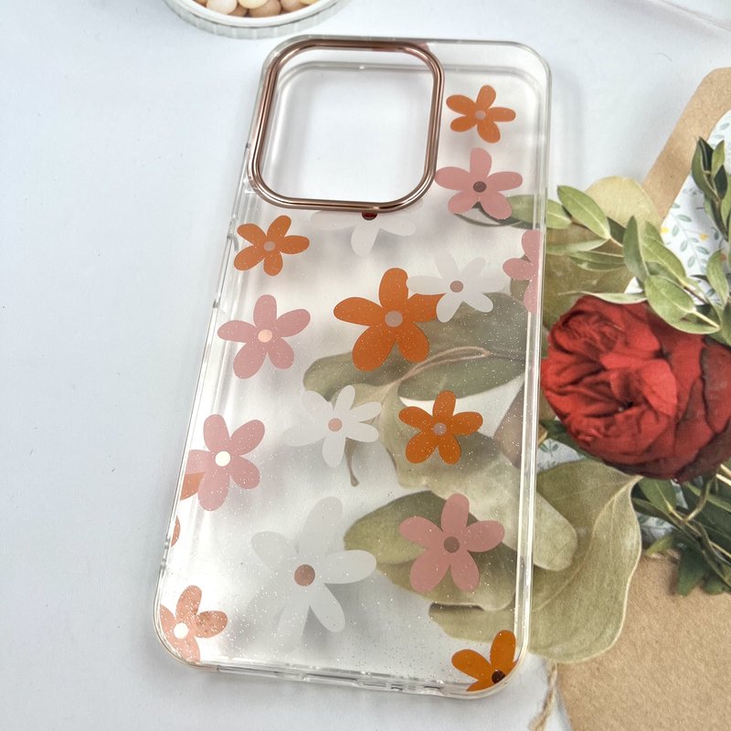 قاب گوشی Redmi 15C / Poco C85 شیائومی Flower Case شفاف لوکس طرح گل لنز Copper کد 607105 - Image 2