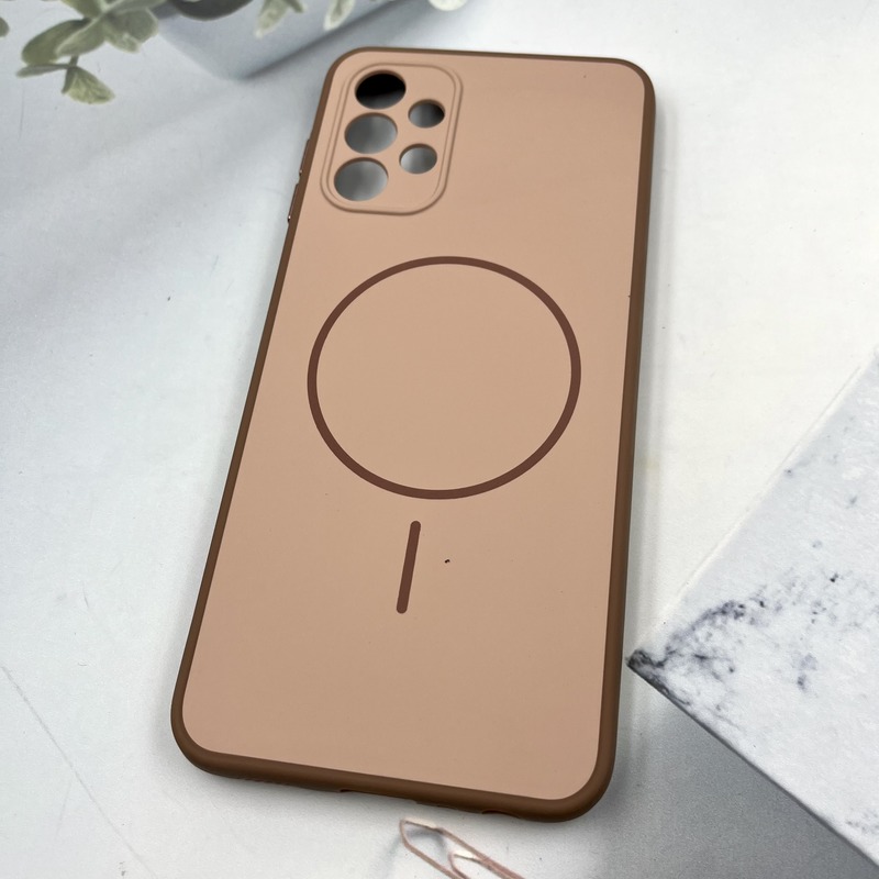 قاب گوشی Galaxy A13 4G / Galaxy A04S سامسونگ سیلیکونی Soft Case پاستلی طرح مگ سیف Magsafe محافظ لنز دار موکا کد 608797 - Image 2