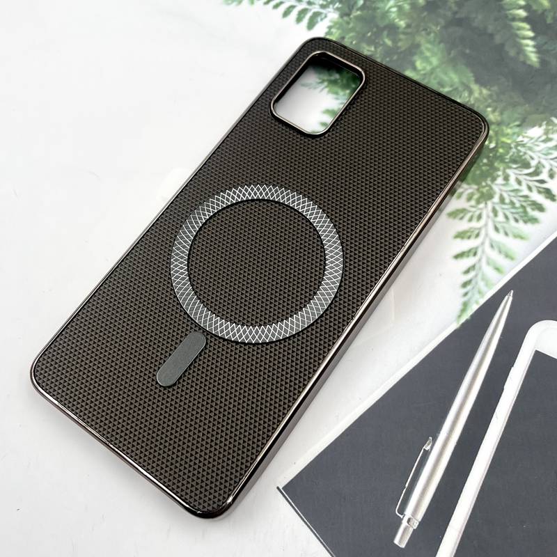 قاب گوشی Galaxy A51 سامسونگ Creative Case طرح کربن مگ سیف فلزی Magsafe اورجینال متال لوکس بژ کد 613093 - Image 2