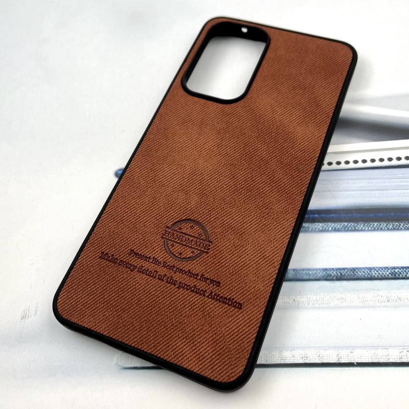 قاب گوشی Galaxy A33 سامسونگ Cotton Case مخمل چرمی Hand Made کلاسیک عسلی کد 620002 - Image 2