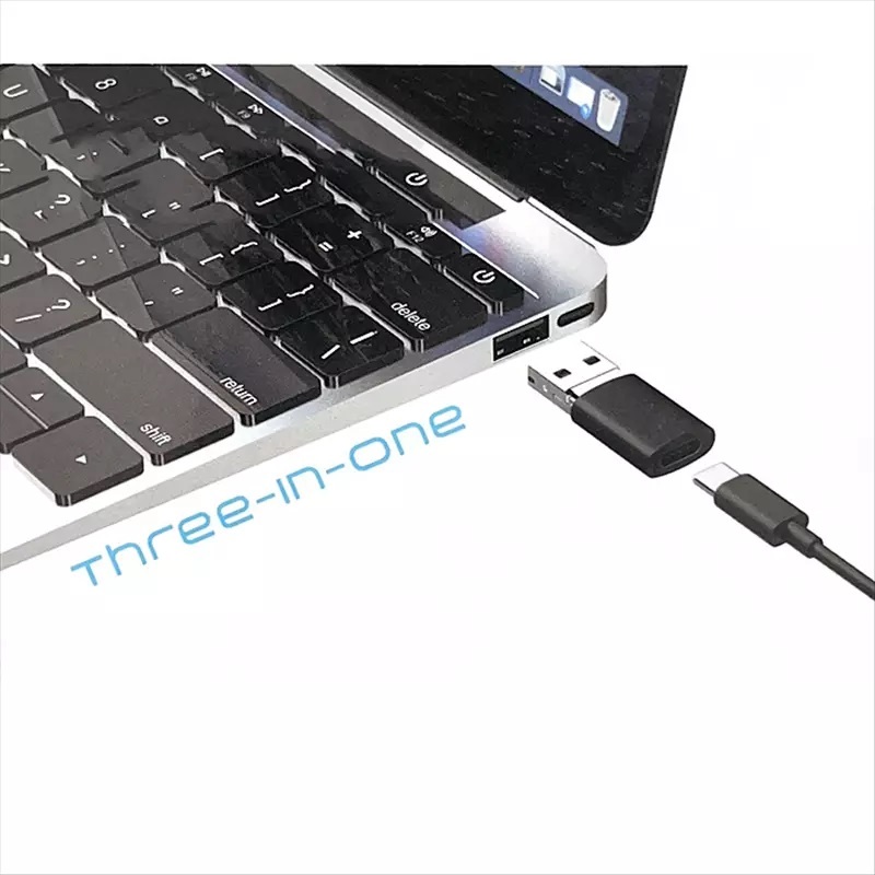 تبدیل Type-C TO Usb - Lightning اورجینال برند Meacces مدل OT-19 مشکی کد 625418 - Image 2