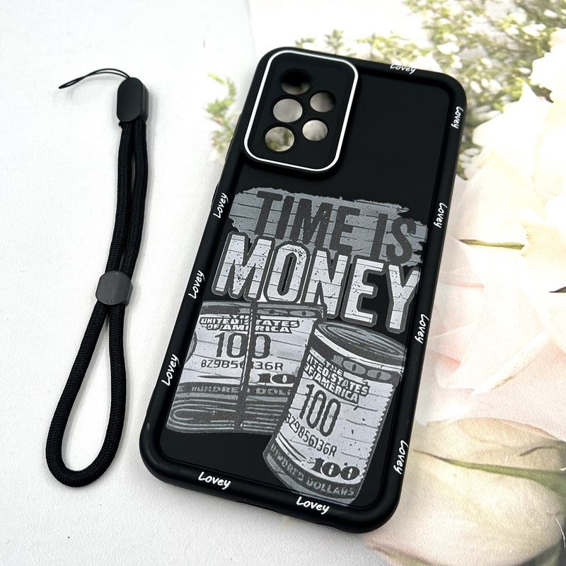 قاب گوشی Galaxy A52 / Galaxy A52S سامسونگ Strap Case سیلیکونی سولید ضد ضربه همراه بند مچی محافظ لنز دار طرح مانی کد 630049 - Image 2