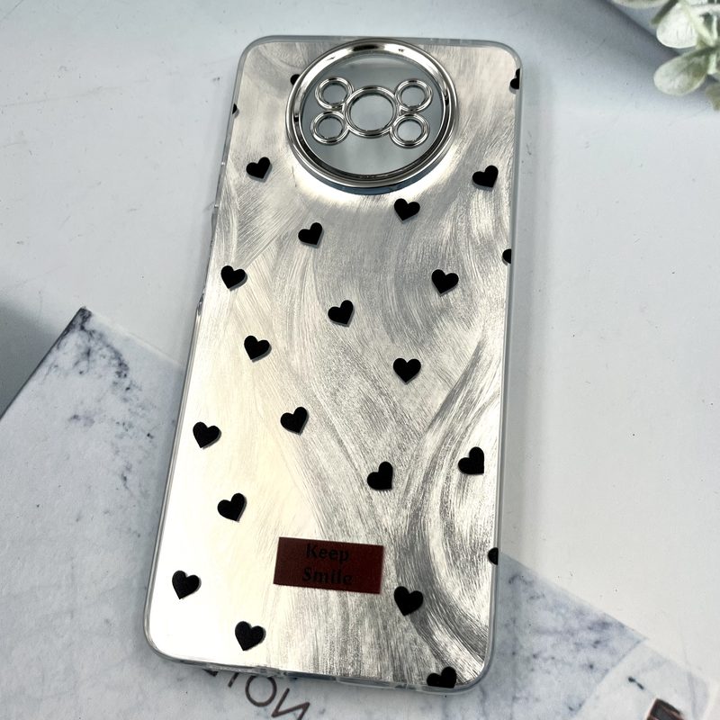 قاب گوشی Poco X3 / Poco X3 NFC / Poco X3 Pro شیائومی Brush Cover اطلسی Silver محافظ لنز دار طرح قلب کد 633003 - Image 2