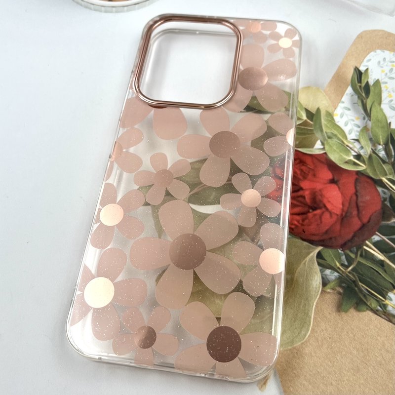 قاب گوشی Redmi 15C / Poco C85 شیائومی Flower Case شفاف لوکس طرح گل لنز Copper کد 640807 - Image 2