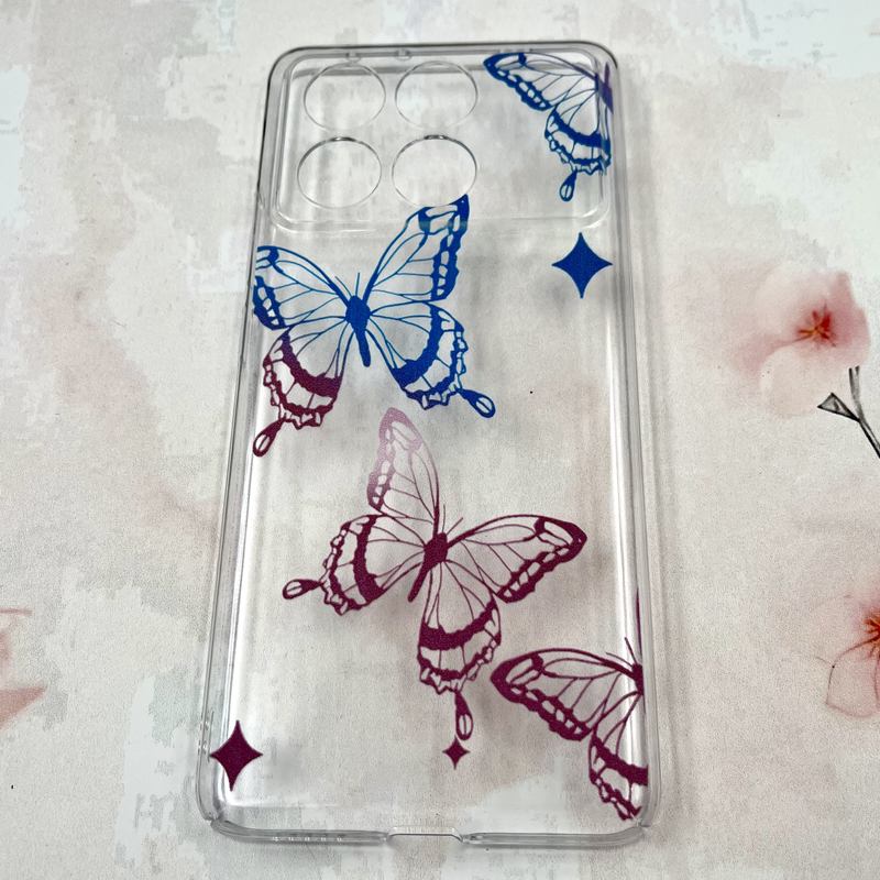 قاب گوشی Poco X6 Pro / Redmi K70E شیائومی Art Case شفاف Slim محافظ لنز دار طرح پروانه کد 656940 - Image 2