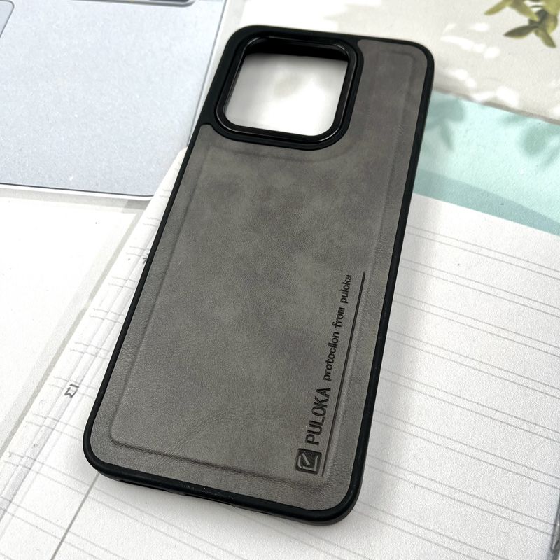 قاب گوشی Redmi 10C / Redmi 10 Power / Poco C40 شیائومی چرم Puloka Design اورجینال داخل پارچه ای لنز Metal تیتانیوم کد 659229 - Image 2