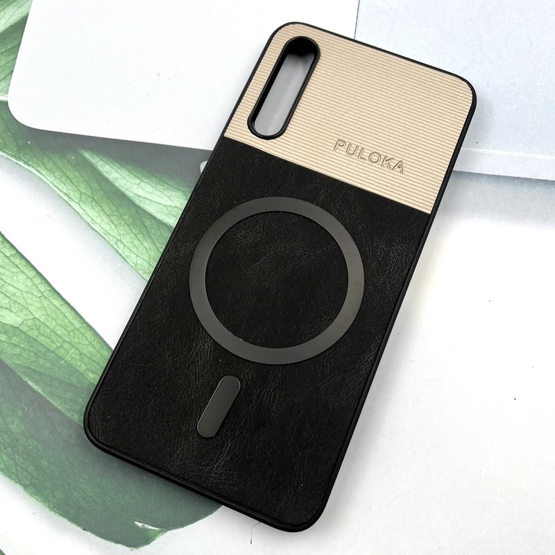 قاب گوشی Galaxy A30S / Galaxy A50S / Galaxy A50 سامسونگ Leather Cover مگ سیف Magsafe اورجینال لوکس کلاسیک مشکی کد 659728 - Image 2