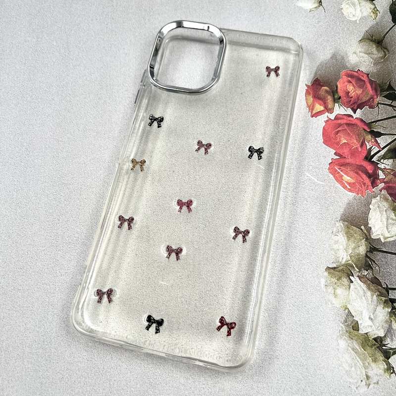 قاب گوشی Galaxy A07 سامسونگ Luxury Case سوپر شاین لنز Silver پاپیون رنگی کد 663477 - Image 2
