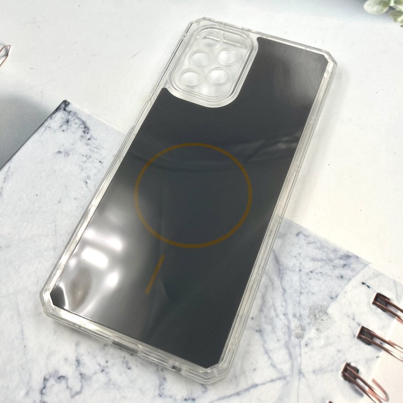 قاب گوشی Galaxy A13 4G / Galaxy A04S سامسونگ Clear Cover طرح مگ سیف Magsafe ایربگ دار ضد ضربه تیتانیوم محافظ لنز دار کد 666501 - Image 2