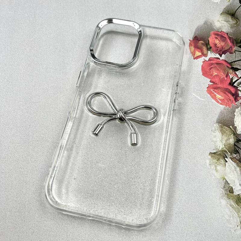 قاب گوشی iPhone 17 آیفون Luxury Case سوپر شاین لنز Silver پاپیون کد 685363 - Image 2