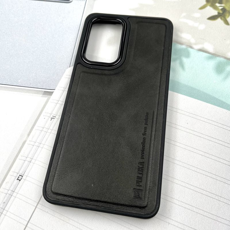 قاب گوشی Galaxy A53 سامسونگ چرم Puloka Design اورجینال داخل پارچه ای لنز Metal مشکی کد 686616 - Image 2