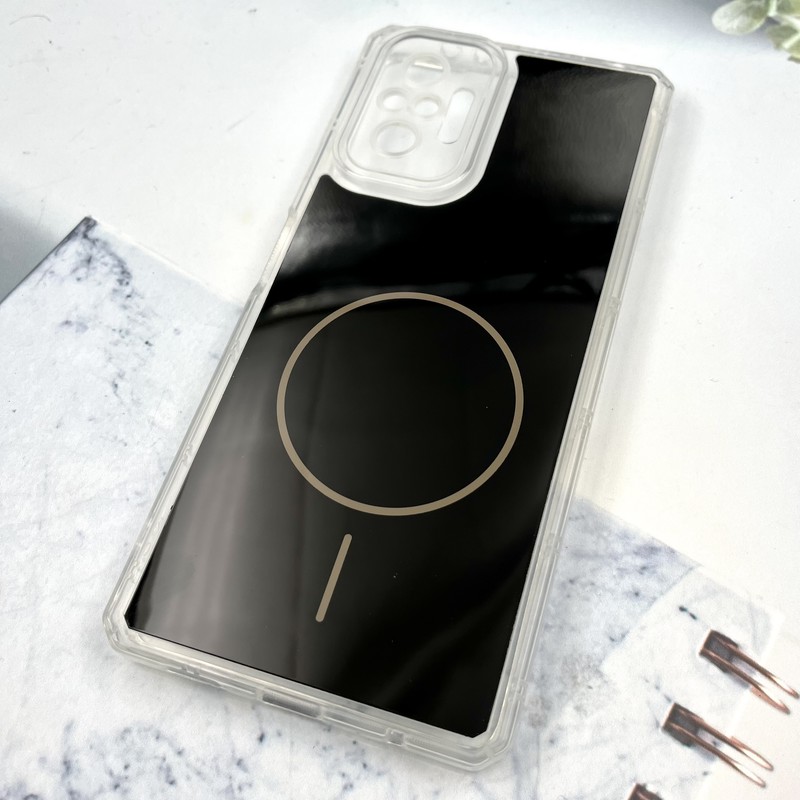 قاب گوشی Redmi Note 10 Pro 4G / Redmi Note 10 Pro Max شیائومی Clear Cover طرح مگ سیف Magsafe ایربگ دار ضد ضربه مشکی محافظ لنز دار کد 688098 - Image 2