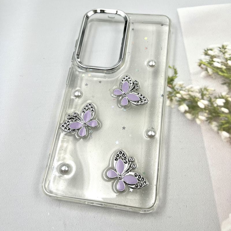 قاب گوشی Galaxy S26 Ultra سامسونگ Star Butterfly شاین لنز Silver پروانه برجسته لوکس یاسی کد 694961 - Image 2