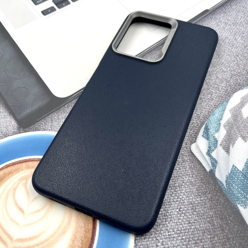 قاب گوشی Redmi Note 12 4G شیائومی Texture سیلیکونی Leather Case لنز کرومی سرمه ای کد 709943 - Image 2