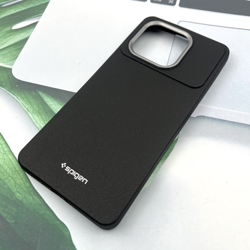 قاب گوشی Poco X6 Pro / Redmi K70E شیائومی سیلیکونی Spigen کلاسیک لنز برجسته کرومی رنگ مشکی کد 710896 - Image 2