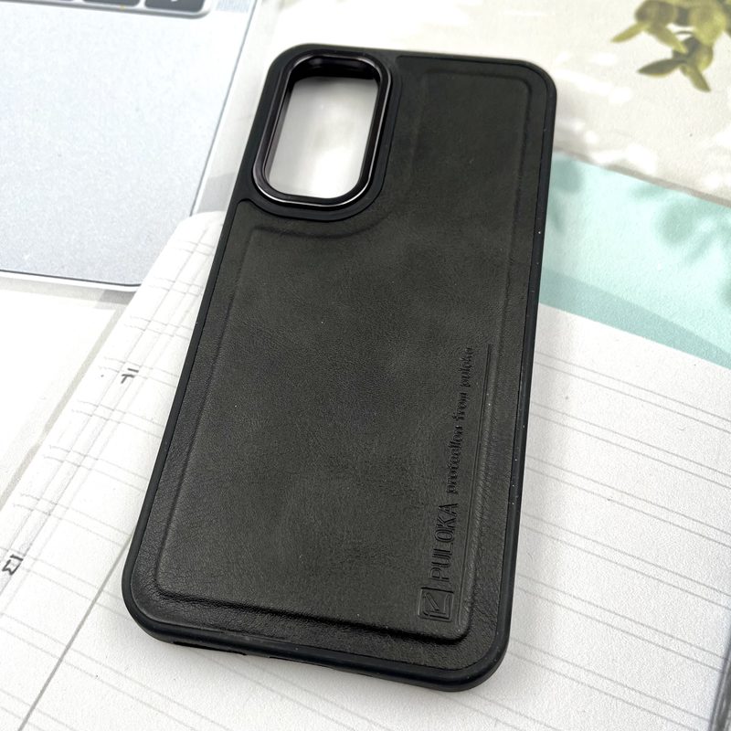 قاب گوشی Galaxy A54 سامسونگ چرم Puloka Design اورجینال داخل پارچه ای لنز Metal مشکی کد 718119 - Image 2