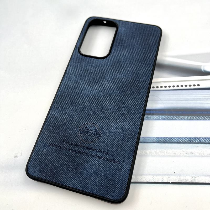 قاب گوشی Galaxy A73 سامسونگ Cotton Case مخمل چرمی Hand Made کلاسیک سرمه ای کد 718642 - Image 2