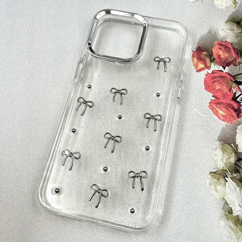 قاب گوشی iPhone 15 Pro Max آیفون Luxury Case سوپر شاین لنز Silver پاپیون کد 737809 - Image 2
