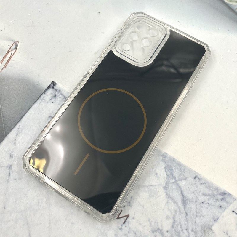 قاب گوشی Galaxy A22 4G / Galaxy M32 4G سامسونگ Clear Cover طرح مگ سیف Magsafe ایربگ دار ضد ضربه تیتانیوم محافظ لنز دار کد 733926 - Image 2