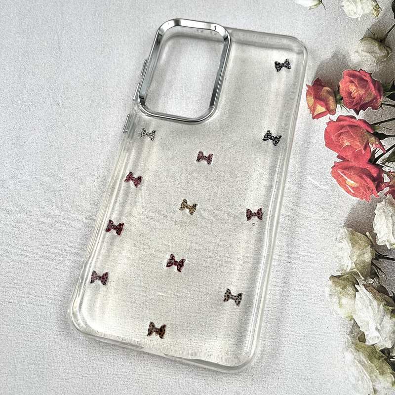 قاب گوشی Galaxy A36 / A56 سامسونگ Luxury Case سوپر شاین لنز Silver پاپیون رنگی کد 734396 - Image 2