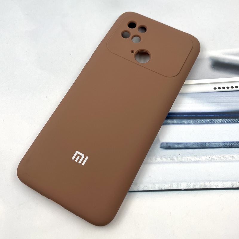 قاب گوشی Redmi 10C / Redmi 10 Power / Poco C40 شیائومی سیلیکونی پاک کنی اورجینال داخل پارچه ای محافظ لنز دار رنگ موکا کد 743741 - Image 2