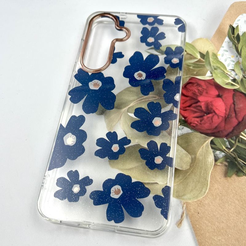 قاب گوشی Galaxy S25 FE سامسونگ Flower Case شفاف لوکس طرح گل لنز Copper کد 747293 - Image 2
