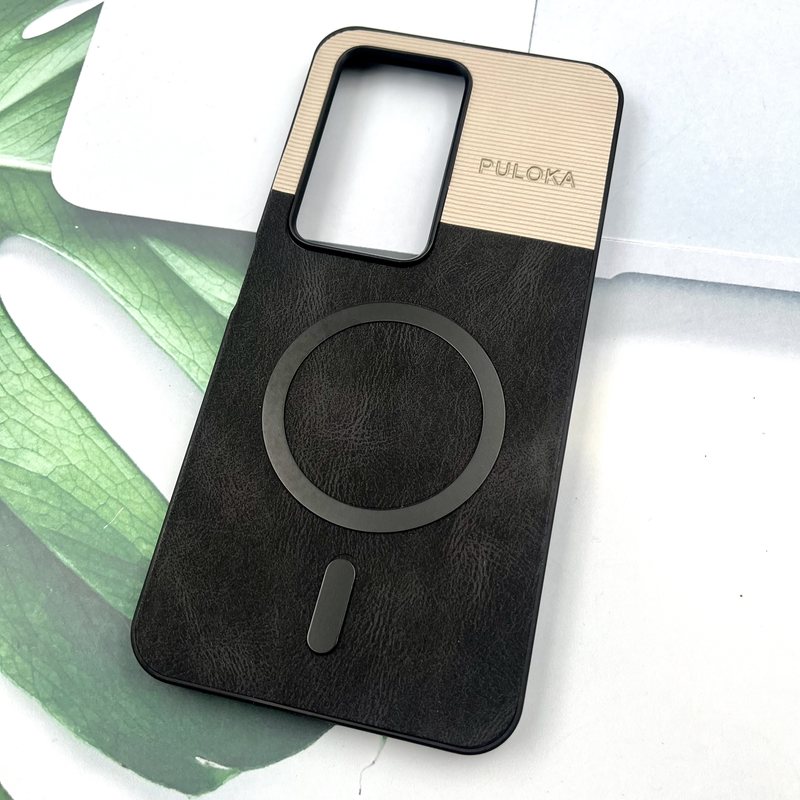 قاب گوشی Redmi 15 4G شیائومی Leather Cover مگ سیف Magsafe اورجینال لوکس کلاسیک مشکی کد 755893 - Image 2