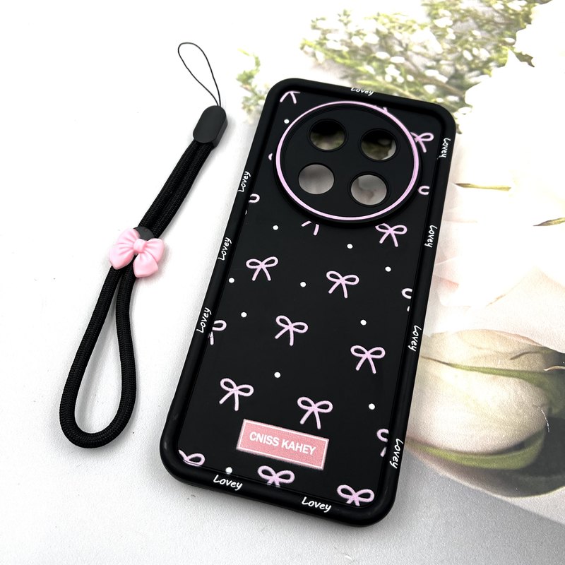 قاب گوشی Honor X9C آنر Strap Case سیلیکونی سولید ضد ضربه همراه بند مچی محافظ لنز دار طرح پاپیون کد 758307 - Image 2