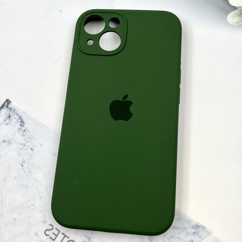 قاب گوشی iPhone 13 آیفون سیلیکونی پاک کنی اورجینال داخل پارچه ای محافظ لنز دار رنگ سبز کد 764179 - Image 2