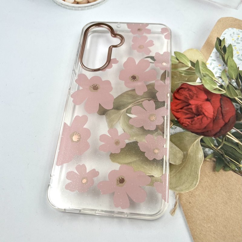 قاب گوشی Galaxy A17 سامسونگ Flower Case شفاف لوکس طرح گل لنز Copper کد 773110 - Image 2