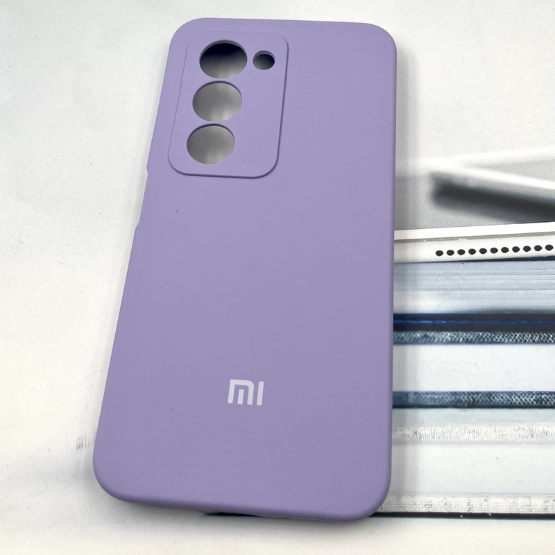 قاب گوشی Redmi 15 4G شیائومی سیلیکونی پاک کنی اورجینال داخل پارچه ای رنگ یاسی محافظ لنز دار کد 777909 - Image 2
