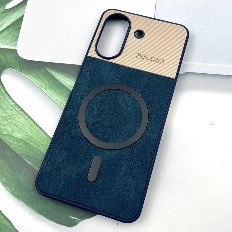 قاب گوشی Redmi 13C / Poco C65 شیائومی Leather Cover مگ سیف Magsafe اورجینال لوکس کلاسیک سرمه ای کد 784187 - Image 2