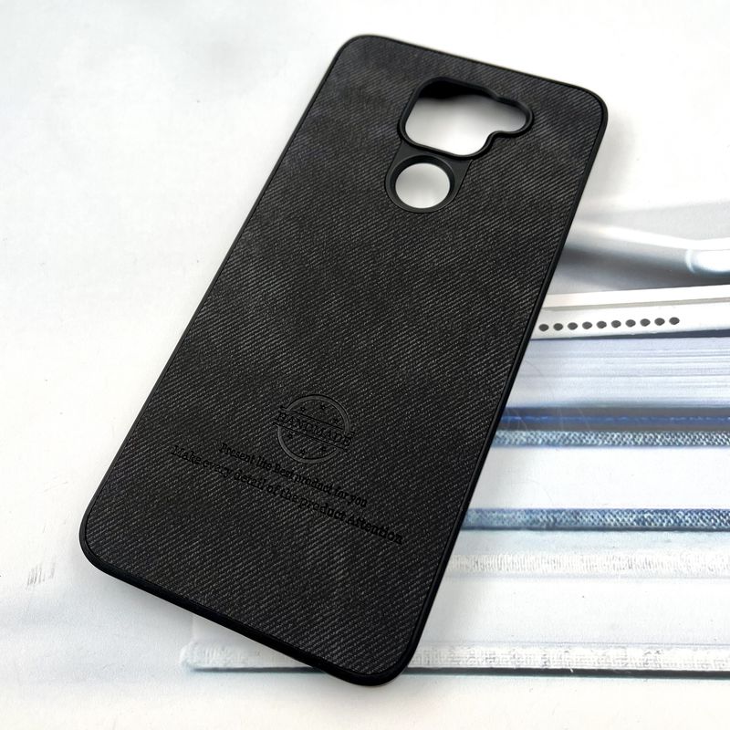 قاب گوشی Redmi Note 9 / Redmi 10X شیائومی Cotton Case مخمل چرمی Hand Made کلاسیک مشکی کد 786148 - Image 2