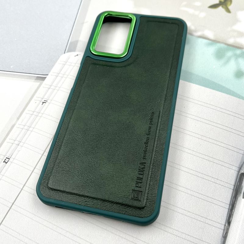 قاب گوشی Redmi Note 12S شیائومی چرم Puloka Design اورجینال داخل پارچه ای لنز Metal سبز کد 788557 - Image 2