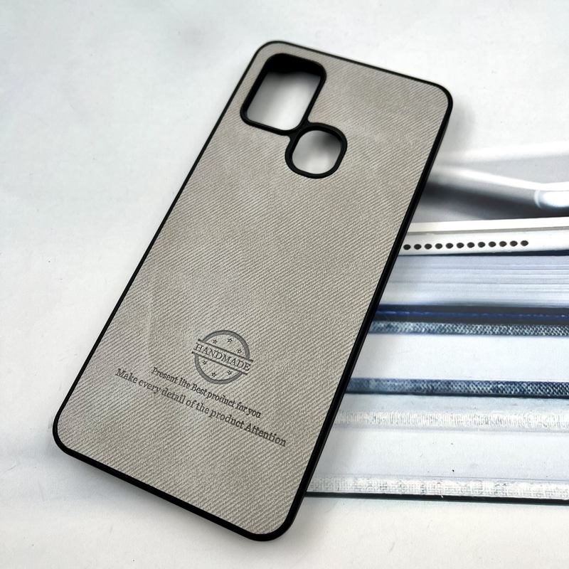 قاب گوشی Galaxy A21S سامسونگ Cotton Case مخمل چرمی Hand Made کلاسیک طوسی کد 801045 - Image 2