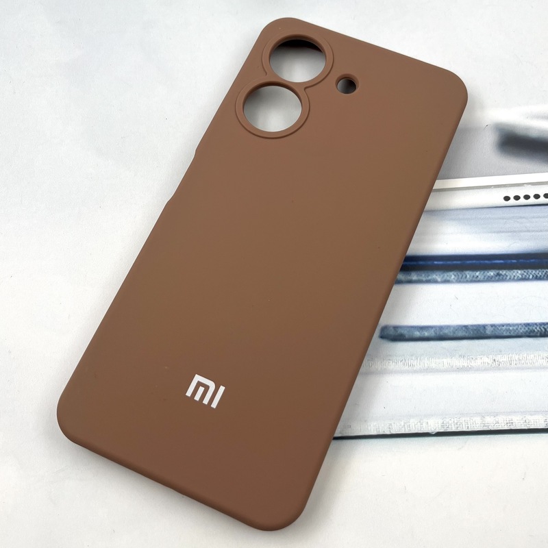 قاب گوشی Redmi 13C / Poco C65 شیائومی سیلیکونی پاک کنی اورجینال داخل پارچه ای محافظ لنز دار رنگ موکا کد 805330 - Image 2