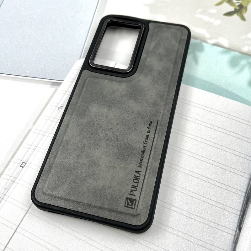 قاب گوشی Poco F5 Pro شیائومی چرم Puloka Design اورجینال داخل پارچه ای لنز Metal تیتانیوم کد 805561 - Image 2