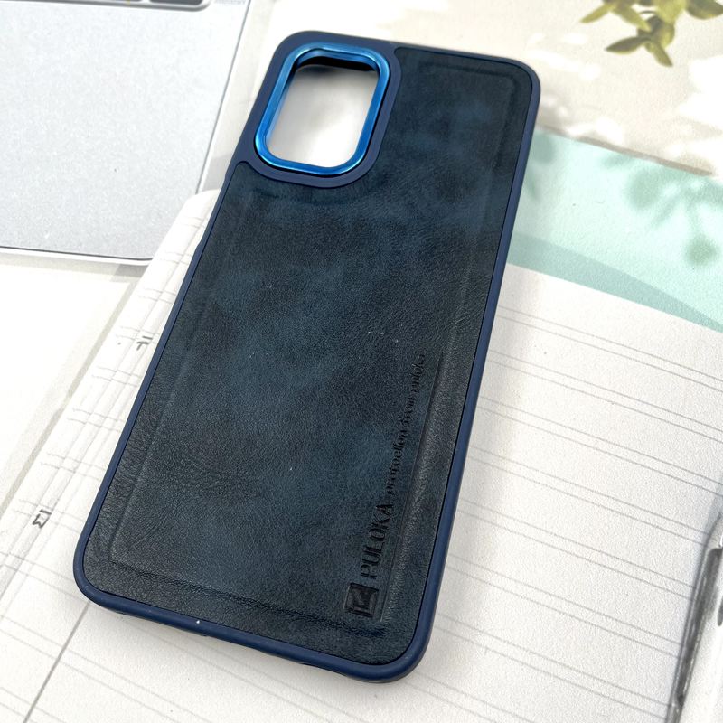 قاب گوشی Galaxy A13 4G / Galaxy A04S سامسونگ چرم Puloka Design اورجینال داخل پارچه ای لنز Metal سرمه ای کد 806399 - Image 2