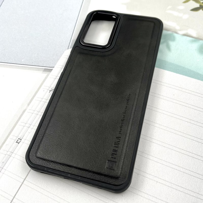 قاب گوشی Redmi Note 12S شیائومی چرم Puloka Design اورجینال داخل پارچه ای لنز Metal مشکی کد 816512 - Image 2