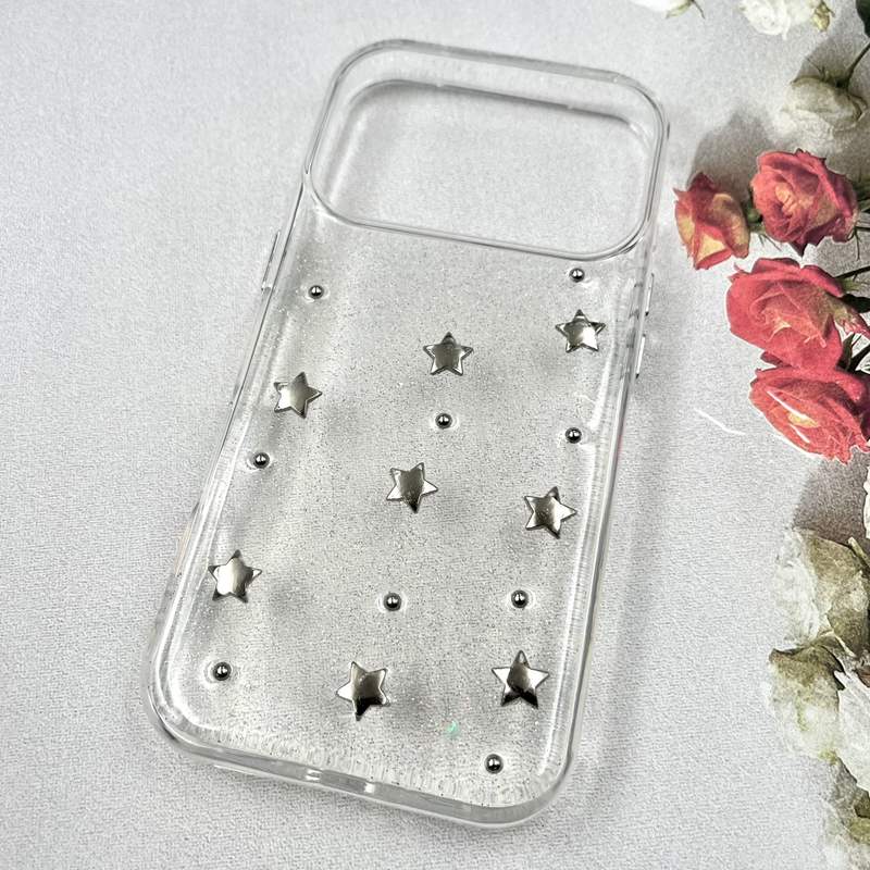 قاب گوشی iPhone 17 Pro آیفون Luxury Case سوپر شاین لنز Silver ستاره کد 821813 - Image 2