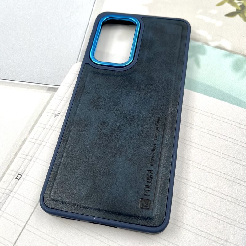 قاب گوشی Galaxy A53 سامسونگ چرم Puloka Design اورجینال داخل پارچه ای لنز Metal سرمه ای کد 828898 - Image 2