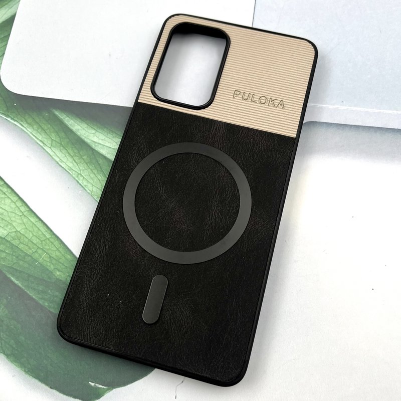 قاب گوشی Galaxy A52 / Galaxy A52S سامسونگ Leather Cover مگ سیف Magsafe اورجینال لوکس کلاسیک مشکی کد 830557 - Image 2