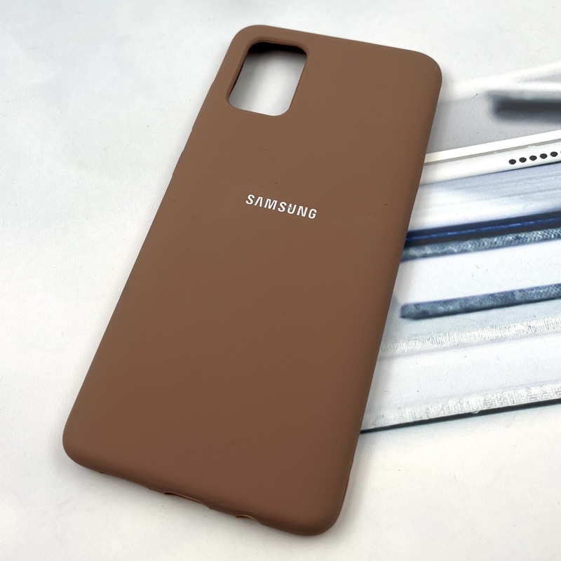 قاب گوشی Galaxy A71 سامسونگ سیلیکونی پاک کنی اورجینال داخل پارچه ای رنگ موکا کد 497002 - Image 2