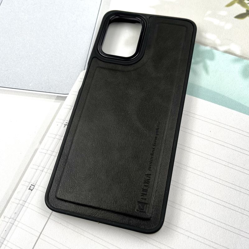 قاب گوشی Galaxy A22 4G / Galaxy M32 4G سامسونگ چرم Puloka Design اورجینال داخل پارچه ای لنز Metal مشکی کد 841220 - Image 2
