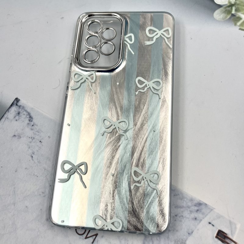 قاب گوشی Galaxy A52 / Galaxy A52S سامسونگ Brush Cover اطلسی Silver محافظ لنز دار طرح پاپیون کد 845442 - Image 2