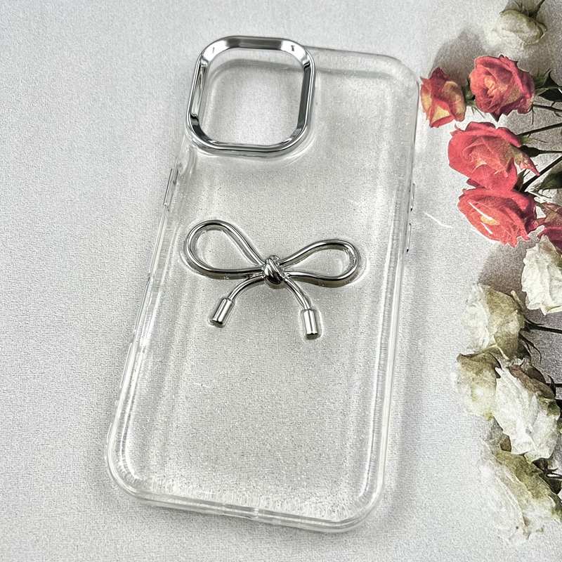 قاب گوشی iPhone 16 آیفون Luxury Case سوپر شاین لنز Silver پاپیون کد 847256 - Image 2