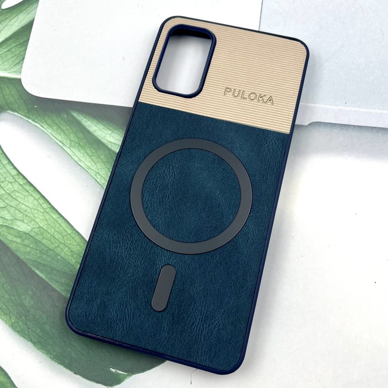 قاب گوشی Poco M3 Pro / Redmi Note 10 5G / Redmi Note 11 SE شیائومی Leather Cover مگ سیف Magsafe اورجینال لوکس کلاسیک سرمه ای کد 864917 - Image 2