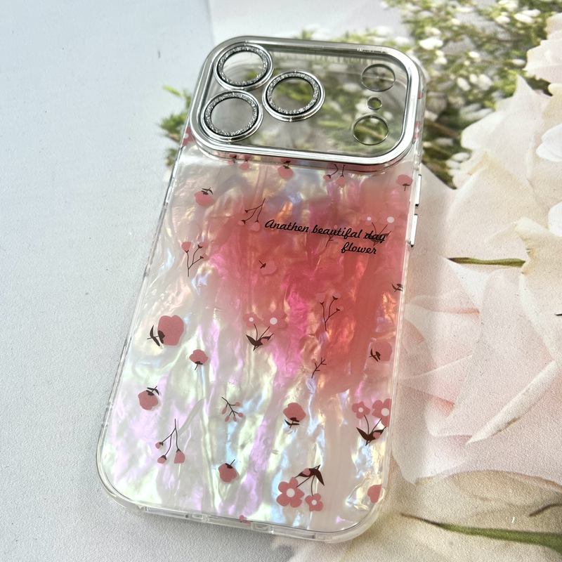 قاب گوشی iPhone 17 Pro آیفون iCe Case پینترستی طرح گل یخی ضد ضربه لنز برجسته کد 872605 - Image 2